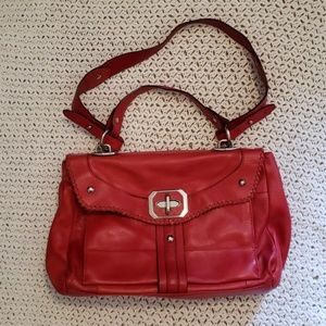 Red Lambskin ORYANY Handbag
